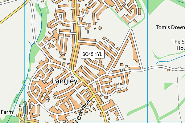 SO45 1YL map - OS VectorMap District (Ordnance Survey)