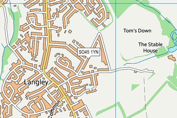 SO45 1YN map - OS VectorMap District (Ordnance Survey)