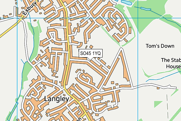 SO45 1YQ map - OS VectorMap District (Ordnance Survey)