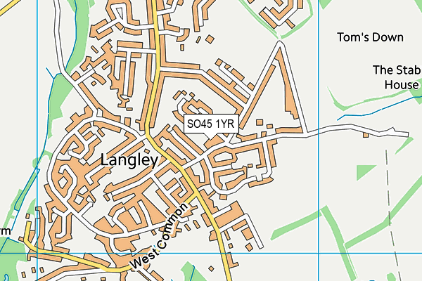 SO45 1YR map - OS VectorMap District (Ordnance Survey)