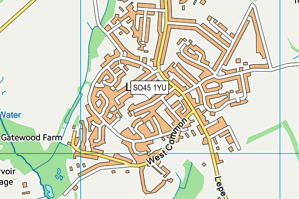 SO45 1YU map - OS VectorMap District (Ordnance Survey)