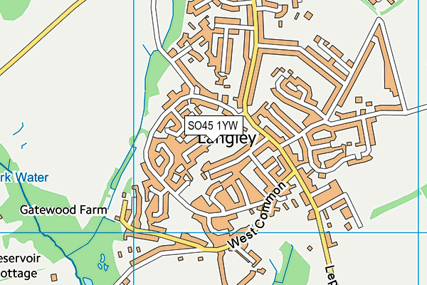 SO45 1YW map - OS VectorMap District (Ordnance Survey)
