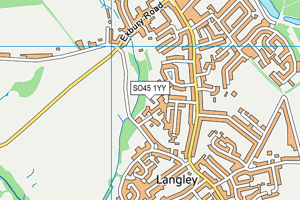 SO45 1YY map - OS VectorMap District (Ordnance Survey)