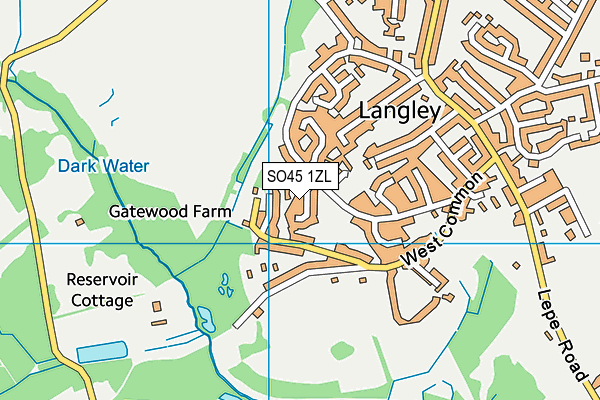 SO45 1ZL map - OS VectorMap District (Ordnance Survey)