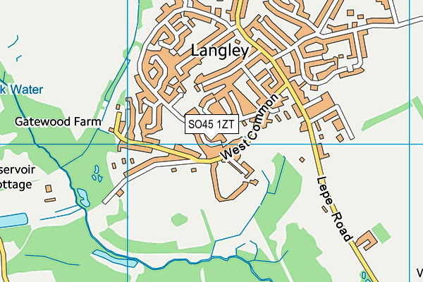 SO45 1ZT map - OS VectorMap District (Ordnance Survey)