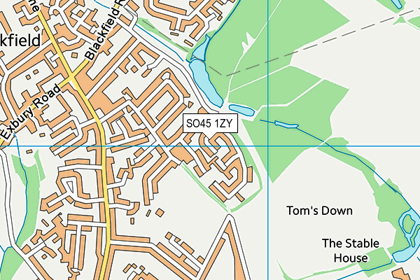 SO45 1ZY map - OS VectorMap District (Ordnance Survey)