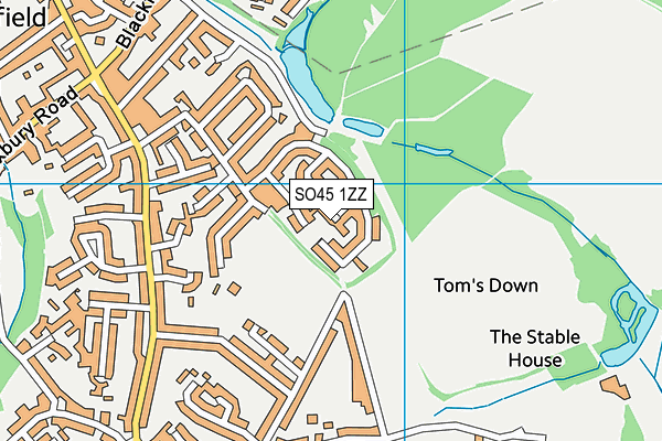 SO45 1ZZ map - OS VectorMap District (Ordnance Survey)