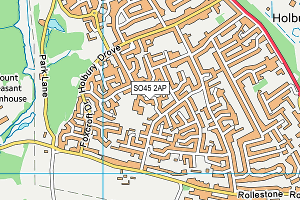 SO45 2AP map - OS VectorMap District (Ordnance Survey)