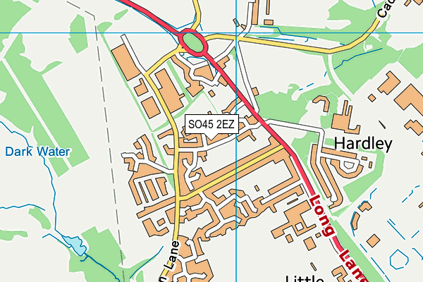 SO45 2EZ map - OS VectorMap District (Ordnance Survey)