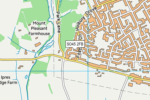 SO45 2FB map - OS VectorMap District (Ordnance Survey)