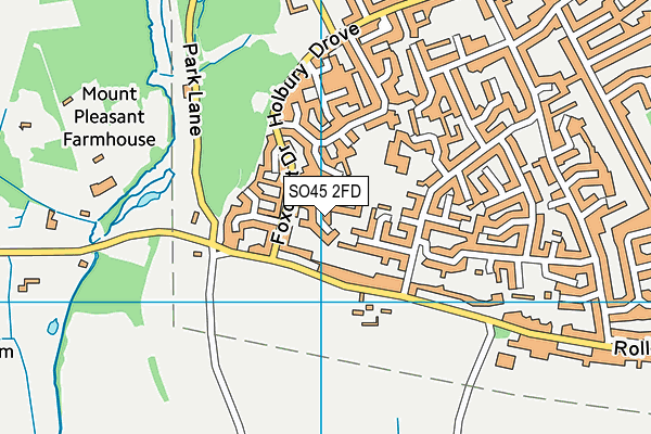 SO45 2FD map - OS VectorMap District (Ordnance Survey)