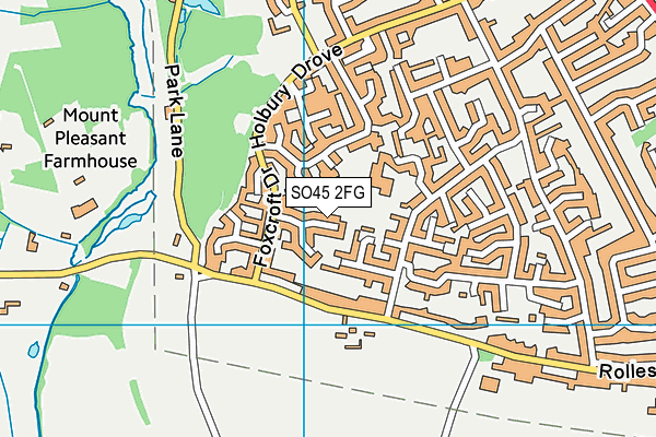 SO45 2FG map - OS VectorMap District (Ordnance Survey)