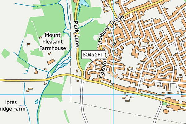 SO45 2FT map - OS VectorMap District (Ordnance Survey)