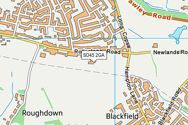 SO45 2GA map - OS VectorMap District (Ordnance Survey)