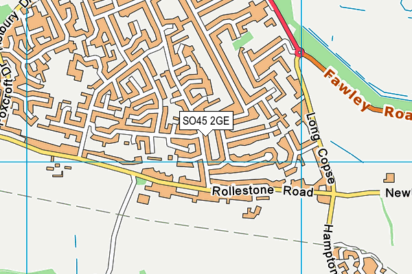 SO45 2GE map - OS VectorMap District (Ordnance Survey)