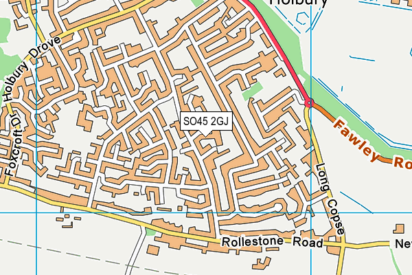 SO45 2GJ map - OS VectorMap District (Ordnance Survey)