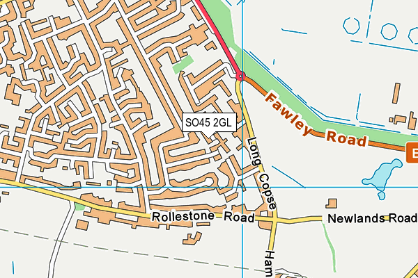 SO45 2GL map - OS VectorMap District (Ordnance Survey)