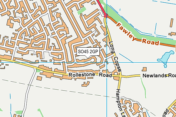 SO45 2GP map - OS VectorMap District (Ordnance Survey)