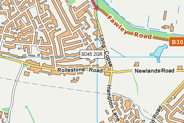 SO45 2GR map - OS VectorMap District (Ordnance Survey)