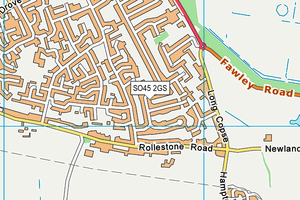 SO45 2GS map - OS VectorMap District (Ordnance Survey)