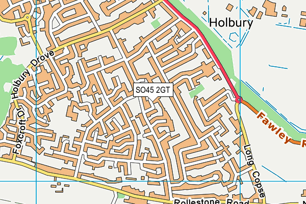 SO45 2GT map - OS VectorMap District (Ordnance Survey)