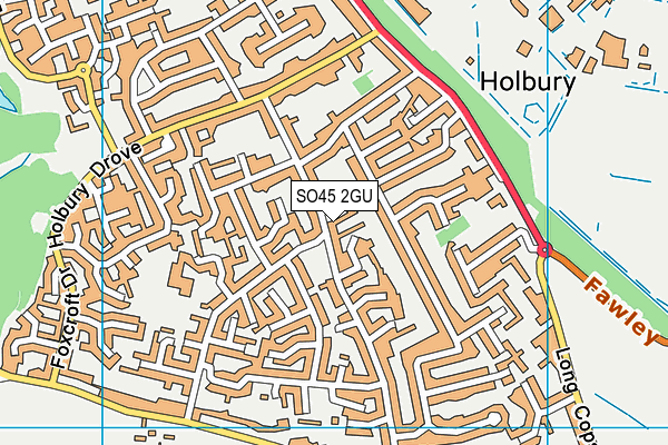 SO45 2GU map - OS VectorMap District (Ordnance Survey)