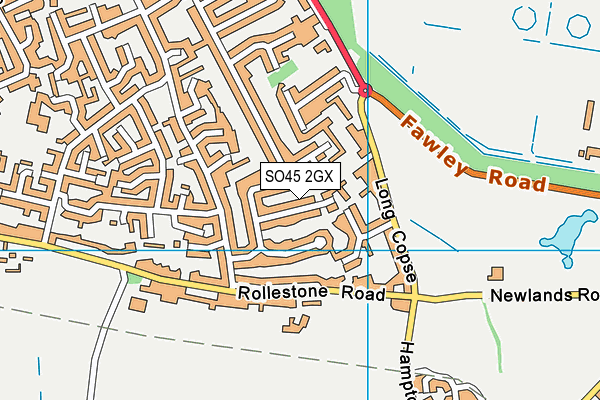 SO45 2GX map - OS VectorMap District (Ordnance Survey)