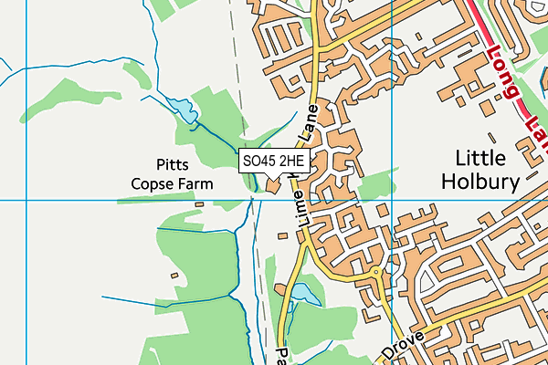 SO45 2HE map - OS VectorMap District (Ordnance Survey)