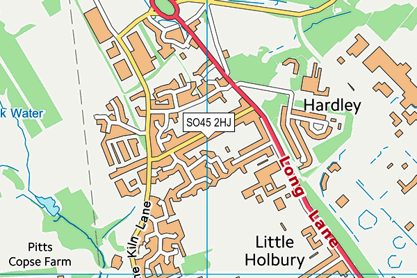 SO45 2HJ map - OS VectorMap District (Ordnance Survey)