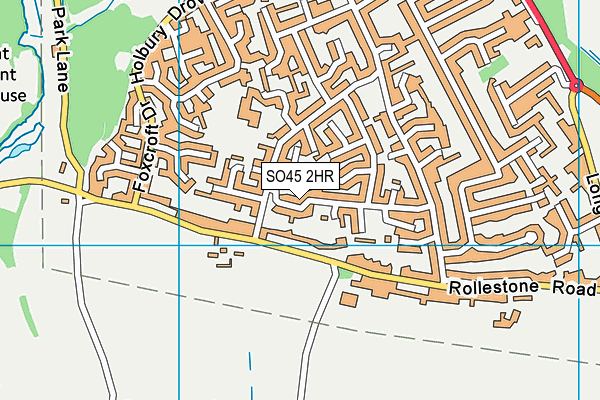 SO45 2HR map - OS VectorMap District (Ordnance Survey)