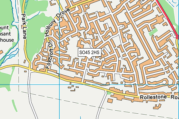 SO45 2HS map - OS VectorMap District (Ordnance Survey)