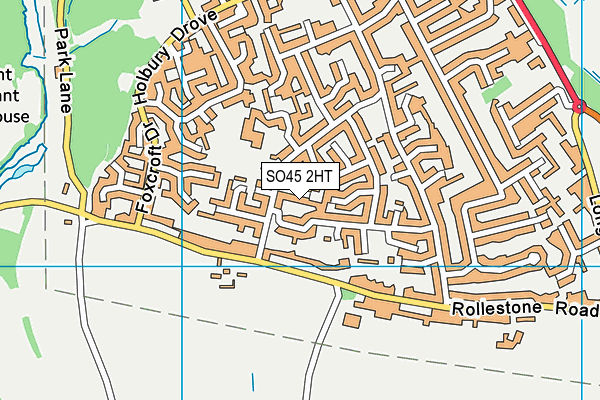 SO45 2HT map - OS VectorMap District (Ordnance Survey)