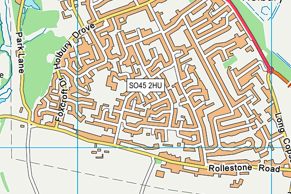SO45 2HU map - OS VectorMap District (Ordnance Survey)
