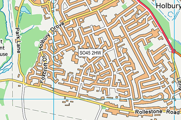 Cadland Primary School map (SO45 2HW) - OS VectorMap District (Ordnance Survey)