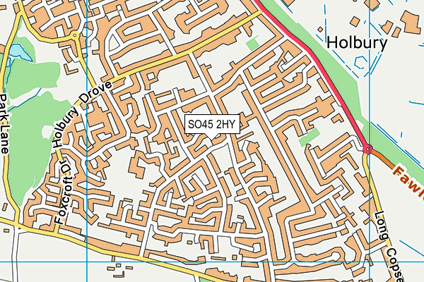 SO45 2HY map - OS VectorMap District (Ordnance Survey)