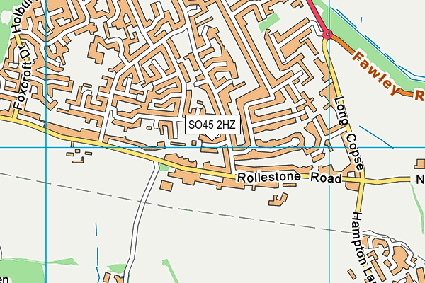 SO45 2HZ map - OS VectorMap District (Ordnance Survey)