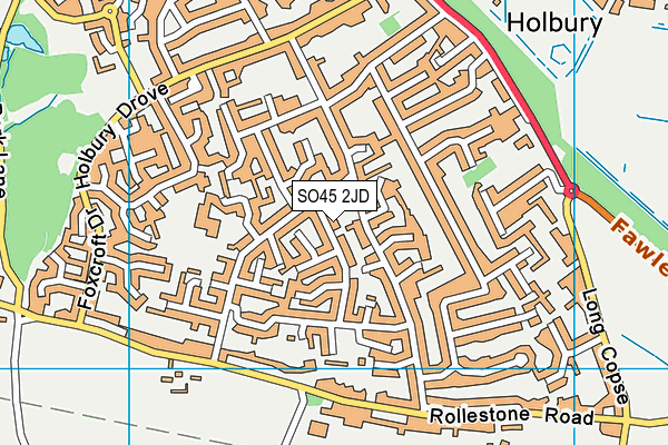 SO45 2JD map - OS VectorMap District (Ordnance Survey)