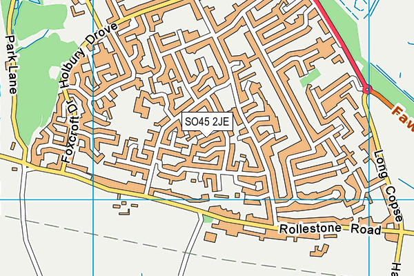 SO45 2JE map - OS VectorMap District (Ordnance Survey)