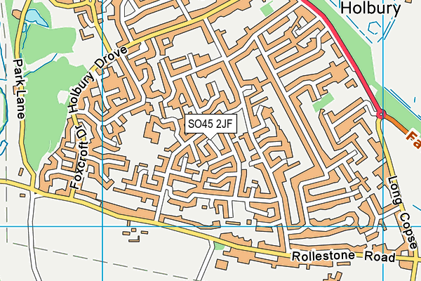 SO45 2JF map - OS VectorMap District (Ordnance Survey)