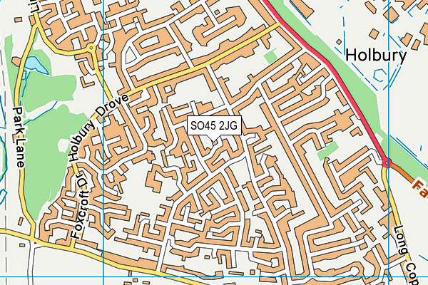 SO45 2JG map - OS VectorMap District (Ordnance Survey)