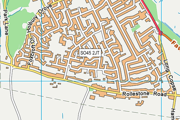 SO45 2JT map - OS VectorMap District (Ordnance Survey)