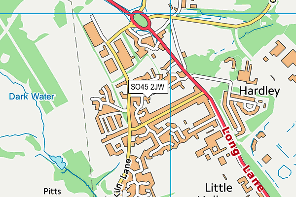 SO45 2JW map - OS VectorMap District (Ordnance Survey)