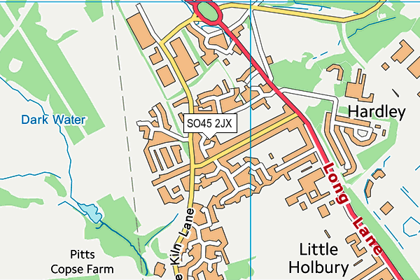 SO45 2JX map - OS VectorMap District (Ordnance Survey)