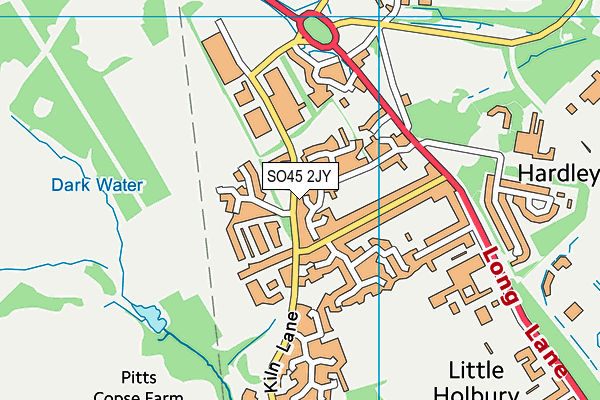 SO45 2JY map - OS VectorMap District (Ordnance Survey)