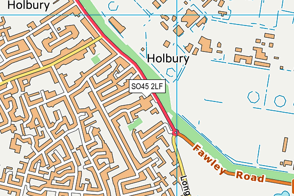 SO45 2LF map - OS VectorMap District (Ordnance Survey)