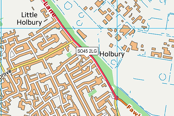 SO45 2LG map - OS VectorMap District (Ordnance Survey)