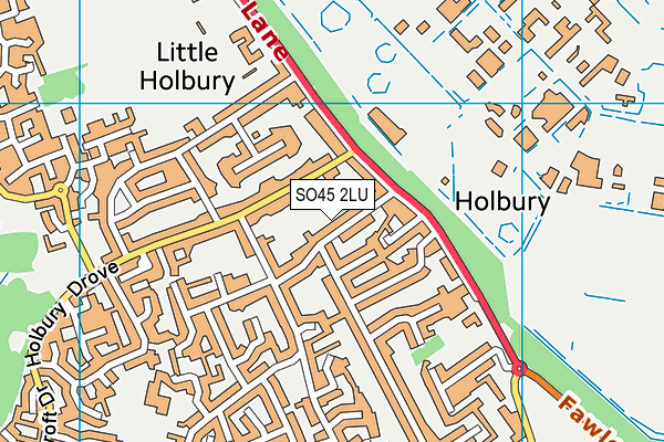 SO45 2LU map - OS VectorMap District (Ordnance Survey)