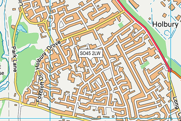 SO45 2LW map - OS VectorMap District (Ordnance Survey)