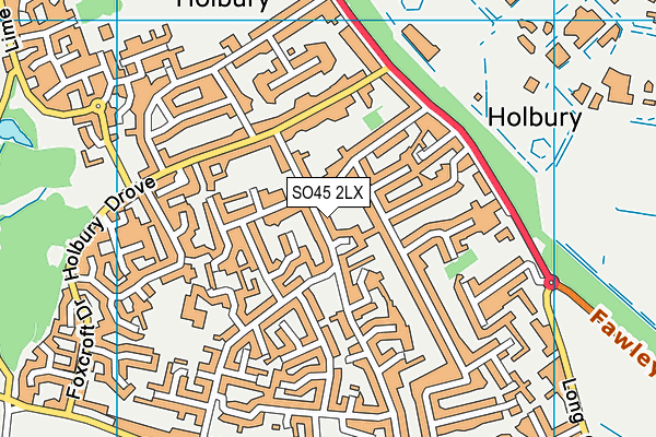 SO45 2LX map - OS VectorMap District (Ordnance Survey)