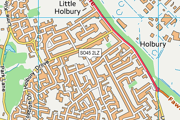 SO45 2LZ map - OS VectorMap District (Ordnance Survey)